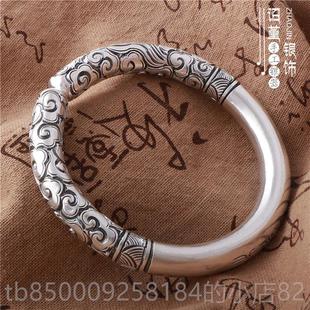 正品齐天大圣紧箍情侣咒定海神针9纯如银意金箍棒手镯99足银手工