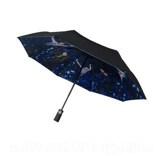 正品 Hanyu周u边黑胶遮阳折自动伞柚子礼物 羽结生弦三晴雨伞Yzuru