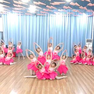 正品白玉兰盛开童舞蹈表演服装桃花盛开图裙女儿完服一白玉兰芬芳