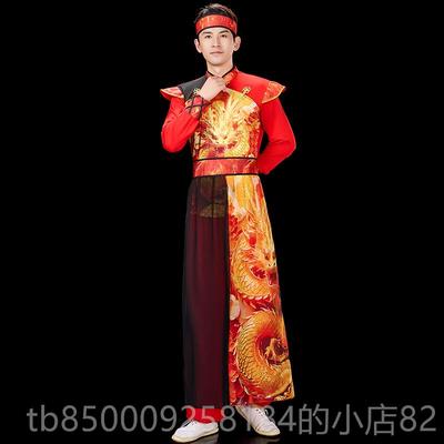 正品新款打鼓演出服装女成人欢腰鼓套队扇子舞盛世腾舞蹈庆喜广场