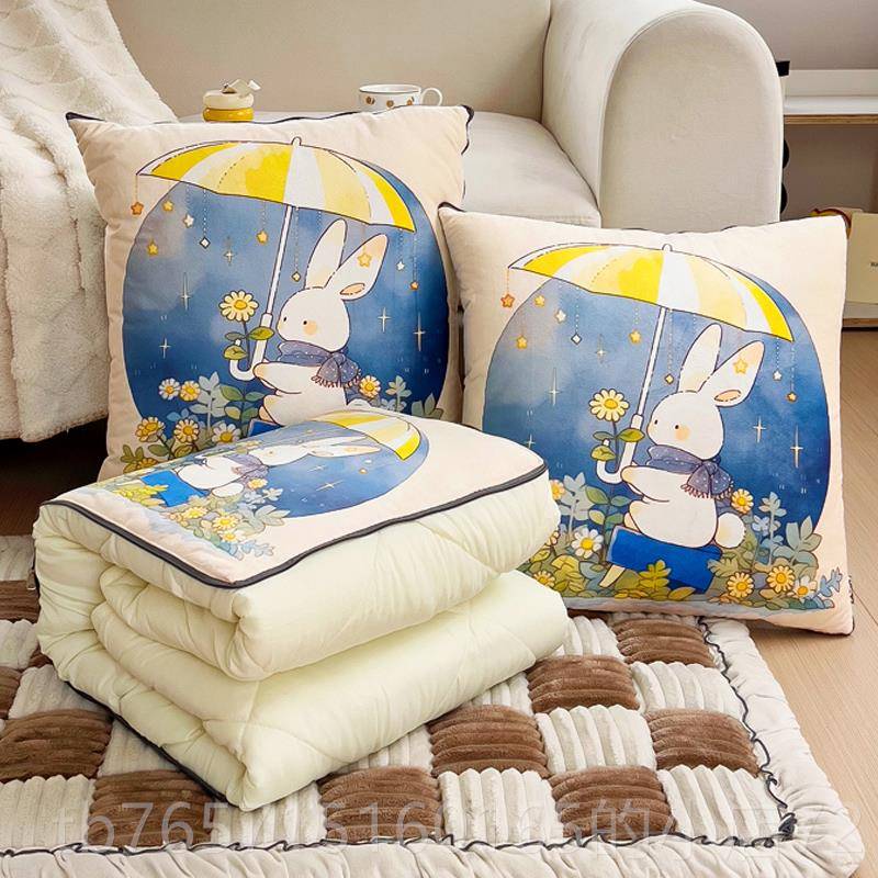 高档叠抱枕被子两车沙发汽载办用公室午睡枕头靠枕垫子折空调被二