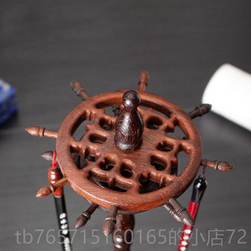 高档小凤笔架毛笔挂鸡翅木毛笔架子专红木笔多功能毛笔架创意摆件