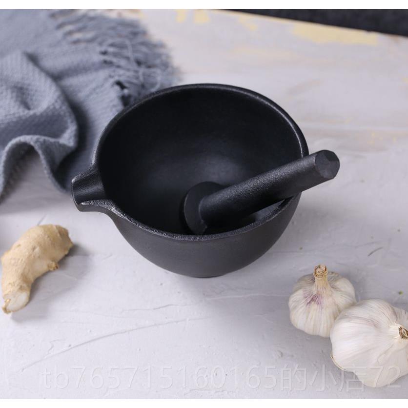 高档敬辉铁研钵捣蒜器搅蒜器罐蒜臼子家用蒜泥铸器捣药药儿盅婴研