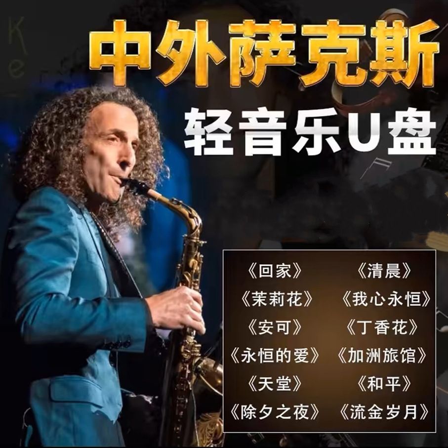 车载萨克斯音乐U盘中外世界名曲纯音乐优盘无损音质TF内存卡CD盘