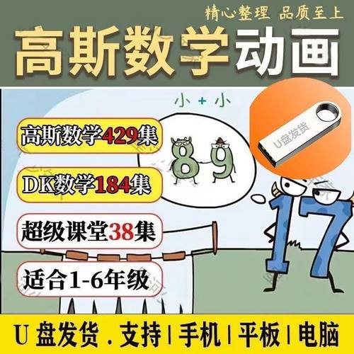 看动画学小学数学DK图解思维1-6年级高斯数学启蒙小学奥数超级u盘