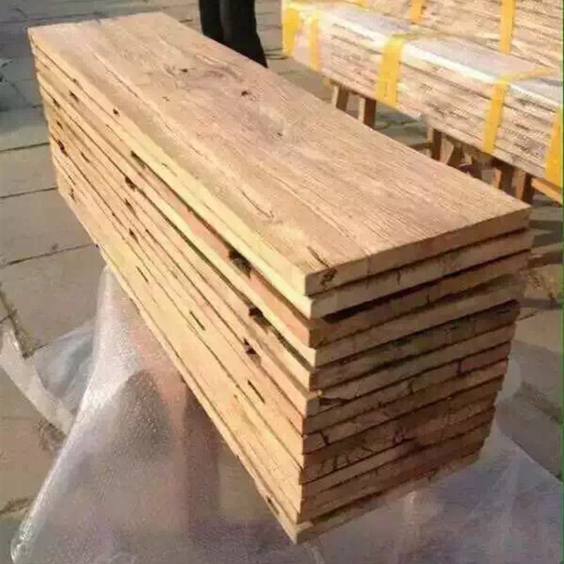 实木大板老榆木木板吧台风化面板桌板窗台旧门板桌面隔板定制整张