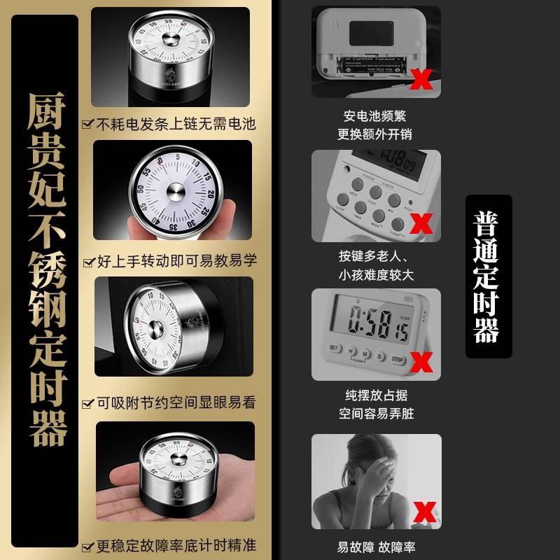 【学霸都在用】可视化计时器机械定时器学习自律儿童倒计时提醒器