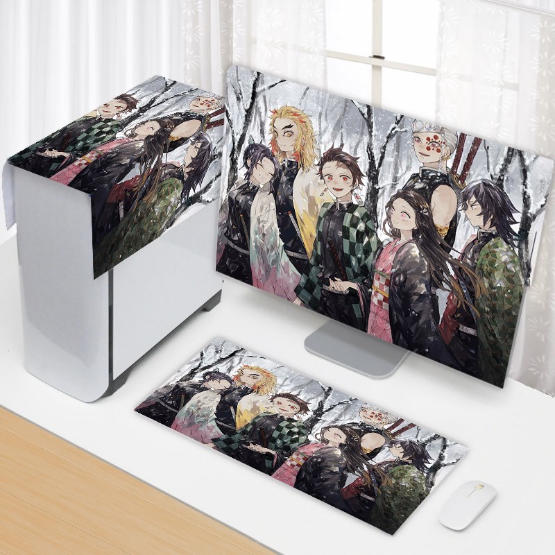 台式电脑防尘罩英寸三件曲屏显示器32寸防尘键盘罩主机盖布