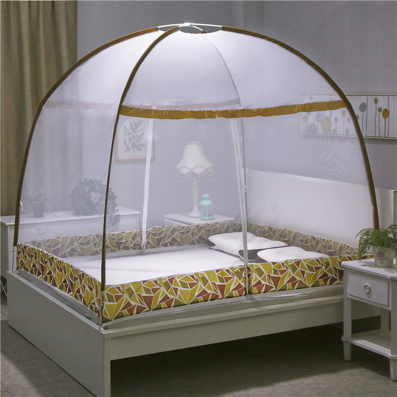 蚊帐全底加高加密1.2m防蚊虫防蟑螂跳蚤1.8m蒙古包简单免安装1.5m