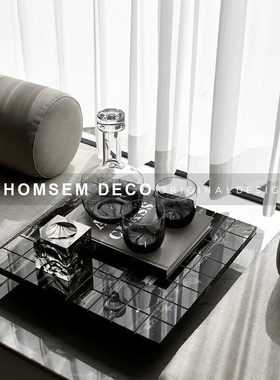 现代样板间钉帽渐变玻璃酒具套装售楼处客厅餐桌吧台酒柜装饰摆件