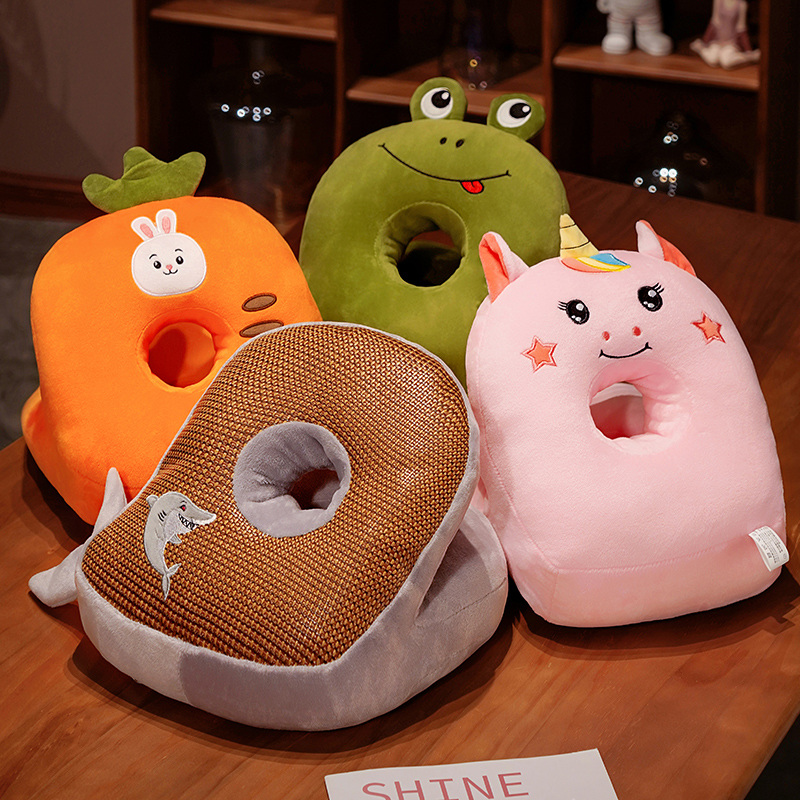 卡通新款午睡枕凉席夏季趴睡枕头办公室教室学生桌上睡觉专用透气