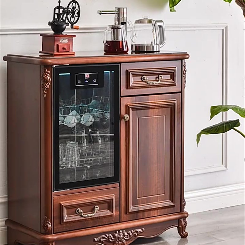 欧式智能带消毒一体柜子茶吧机实木家用客厅茶水全自动饮水机冷热
