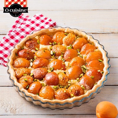 圆形蛋糕披萨烤盘微波炉烤箱专用器皿耐热耐高温玻璃盘烘焙模具