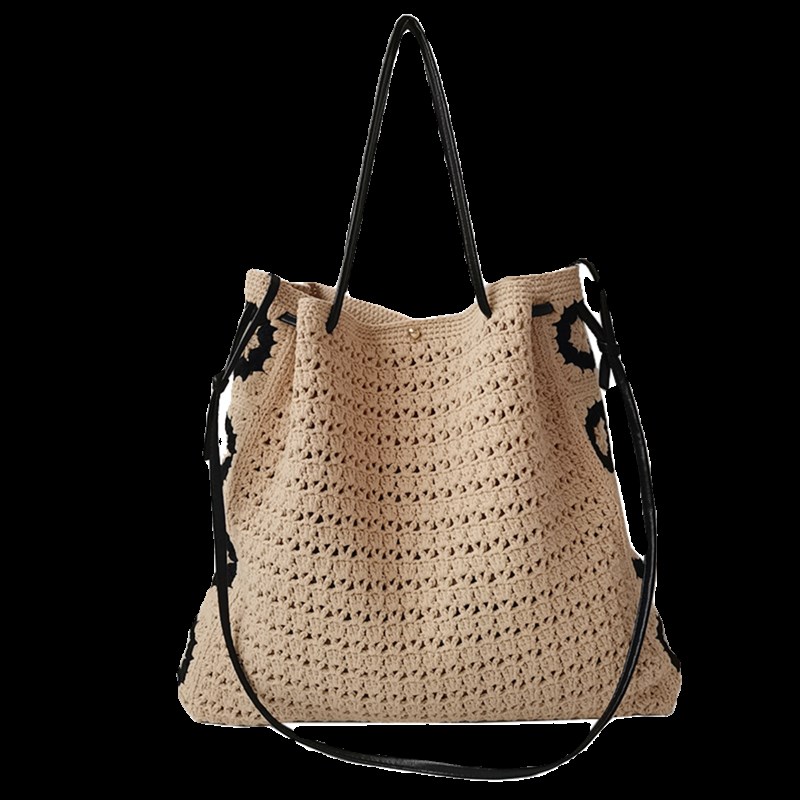 木子柯柯手作 雏菊花镂空休闲手拎单肩包 手工DIY钩针编织材料包