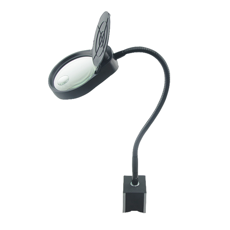 led强磁座磁性机床工作台式放大镜台灯 带灯放大镜维修检验8倍