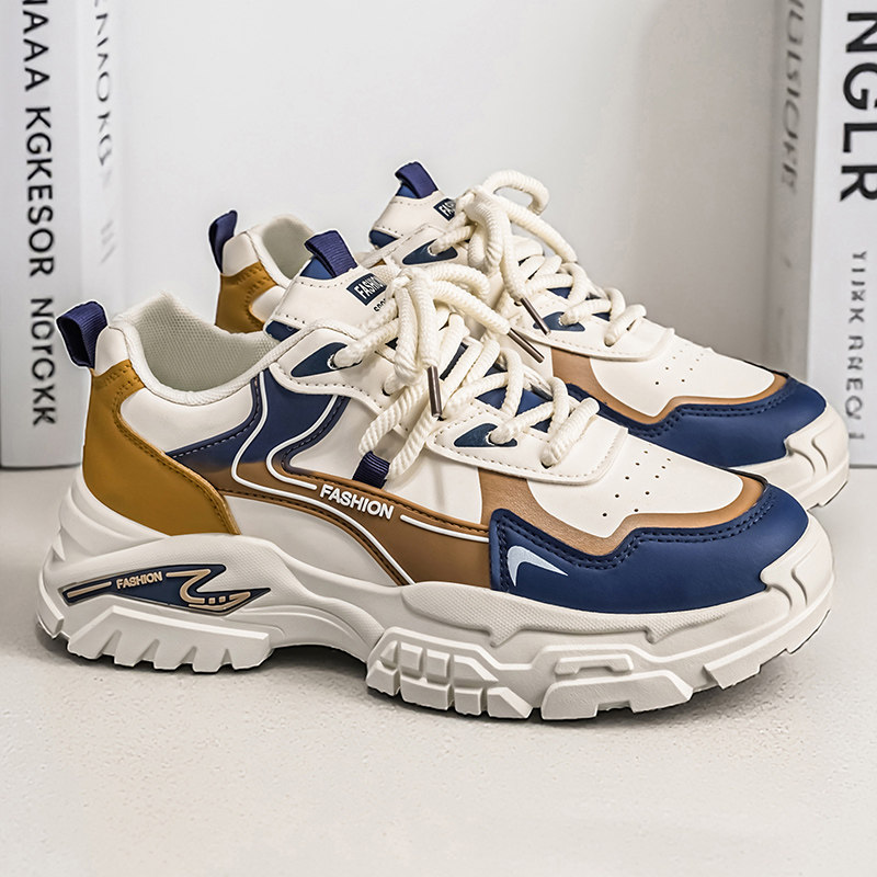 品质男鞋2026春季新款男士高颜值防水防滑跑步鞋皮面高帮运动鞋潮,流行男鞋,老爹鞋,淘宝优惠券,粉丝福利购,淘宝优惠卷