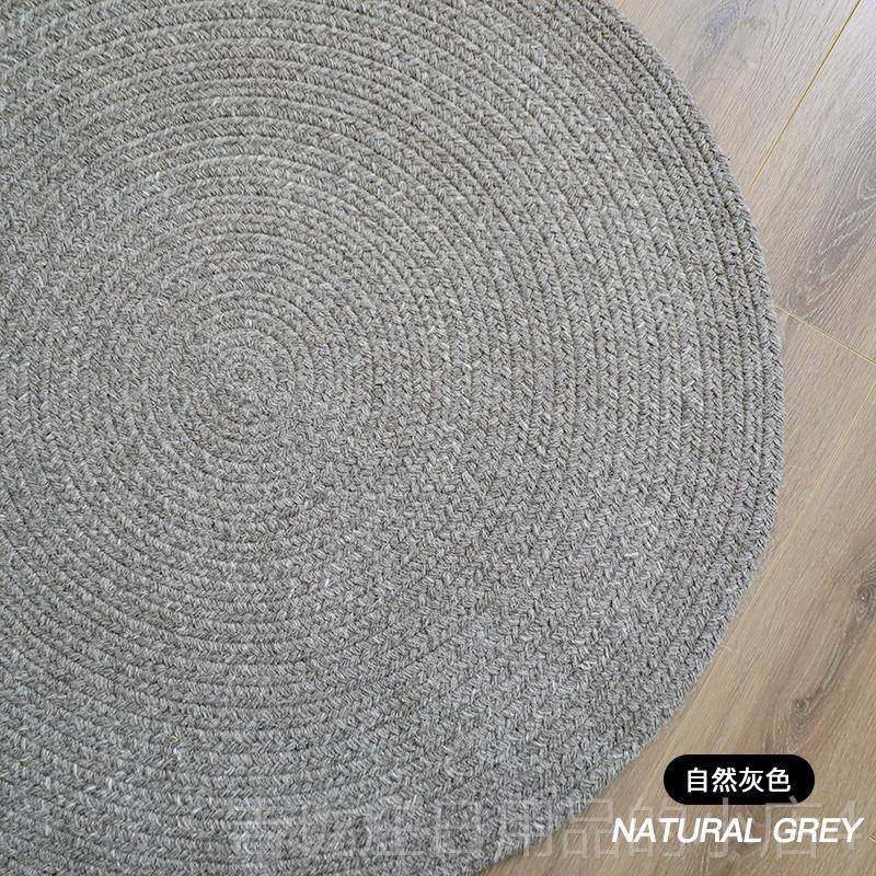 正品北欧简手工客打结羊毛编织厅茶几书房约无日式卧室高级浅色胶