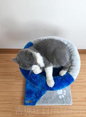 正品喵太太四季加大猫窝小型爬架剑麻树屋一体肥惠送猫猫猫玩优具