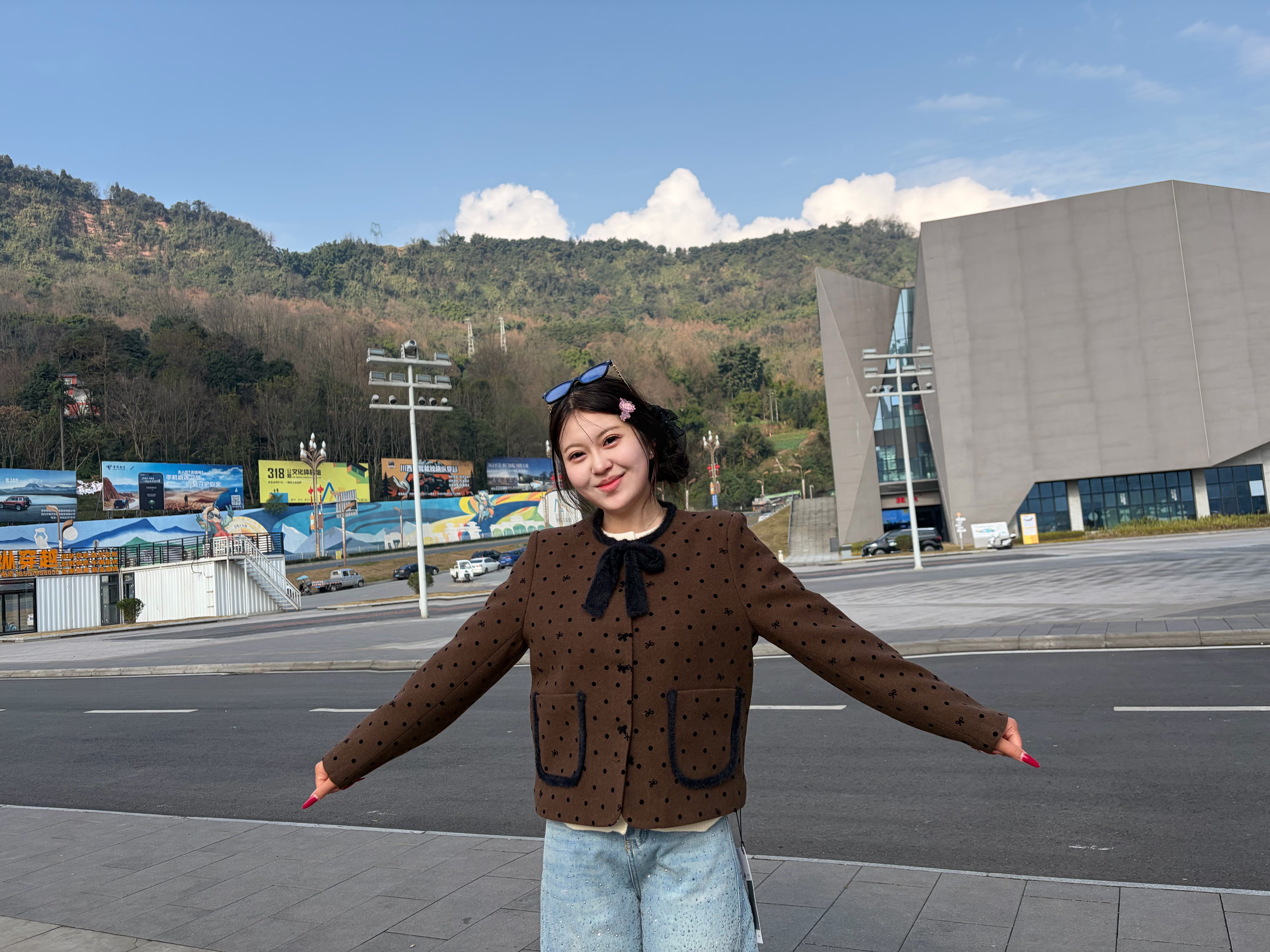 2026新款秋冬装韩版宽松显瘦圆领波点针织开衫女百搭毛衣外套上衣