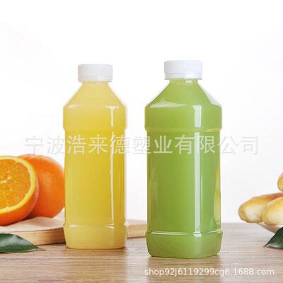 透收腰方形CUT塑明0料100ml大容量果汁饮P料奶茶子ET材质