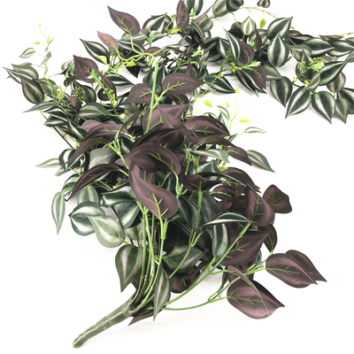 仿真绿植眼眉叶挂藤1.5米紫色吊竹梅垂挂吊顶植物工程软装造景