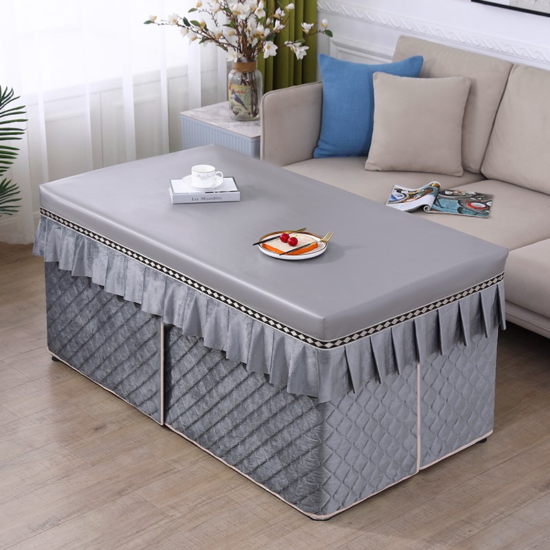 电炉罩防水防油皮盖加绒裙烤火桌罩取暖炉取暖被麻将机罩烤火罩