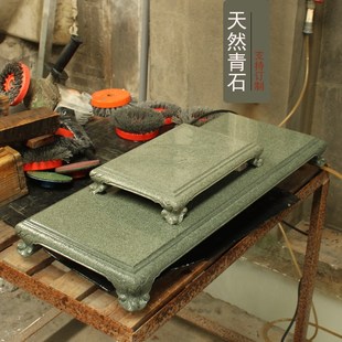 青石底座天然石材案台复古盆景托台石雕台座花盆托架整石摆件底托