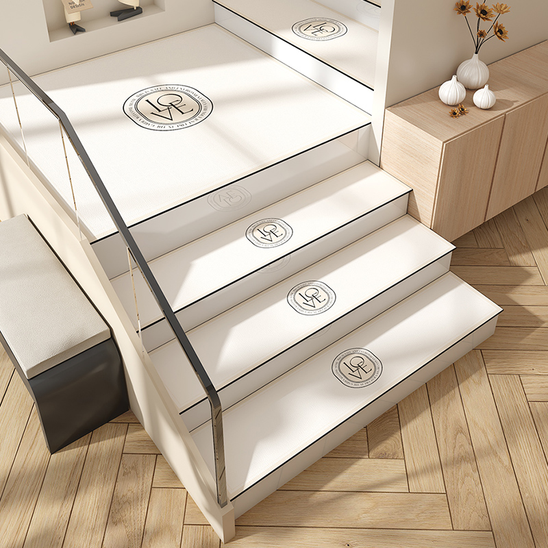 宝丽彩楼梯踏步垫免胶自粘防滑家用地毯旋转楼梯垫复式台阶皮革垫