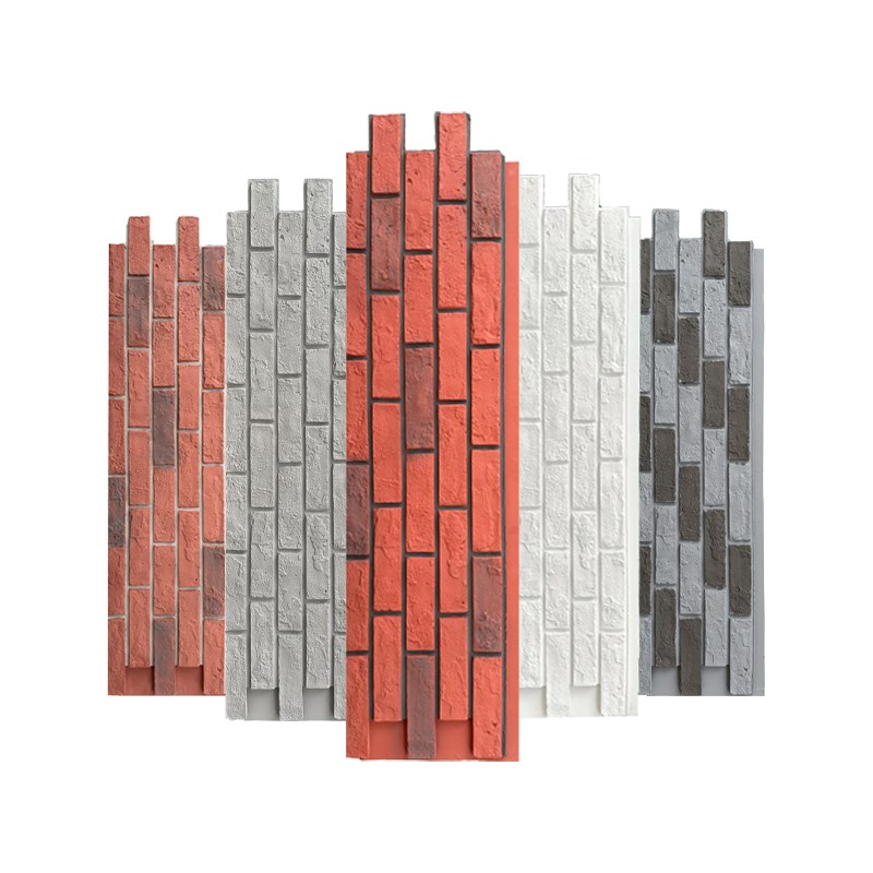 轻质文化砖pu文化石复古红砖外墙砖电视背景墙仿真红砖PU条形砖