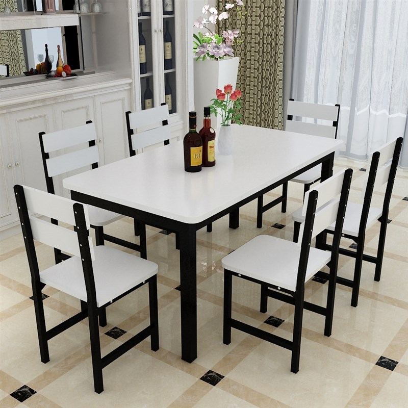 餐桌椅简约现代餐桌长方形家用小户型经济型吃饭桌子人/人