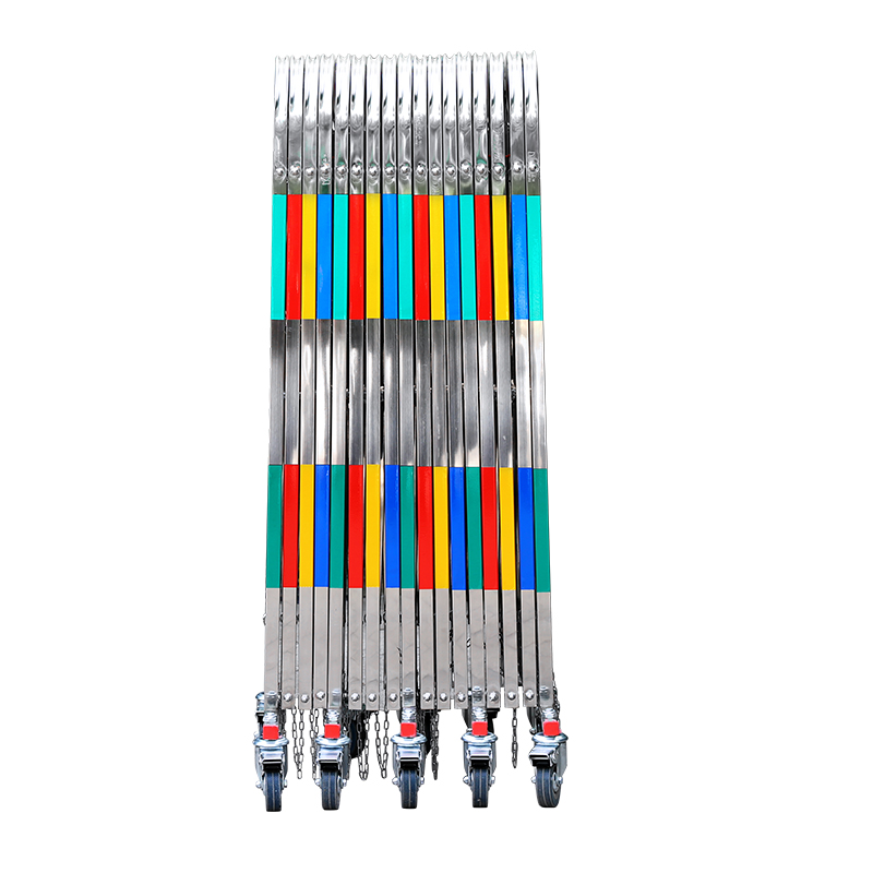 不锈钢伸缩围栏加高加厚1.5米施工安全围档幼儿园可移动隔离围栏