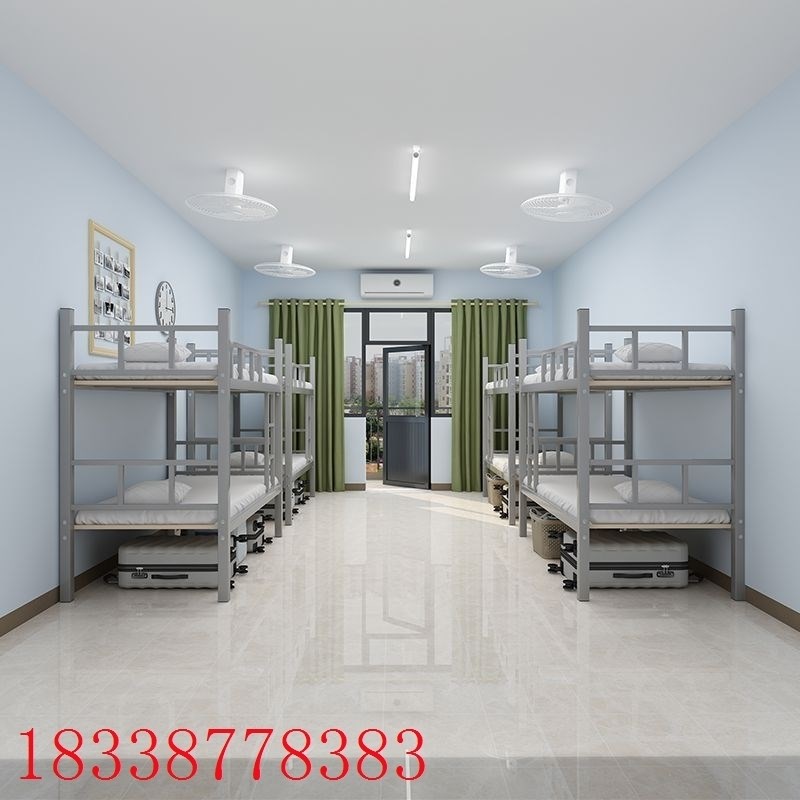 铁架床工地加厚高低铁艺架子床上下铺双层学校员工工厂宿舍上下床