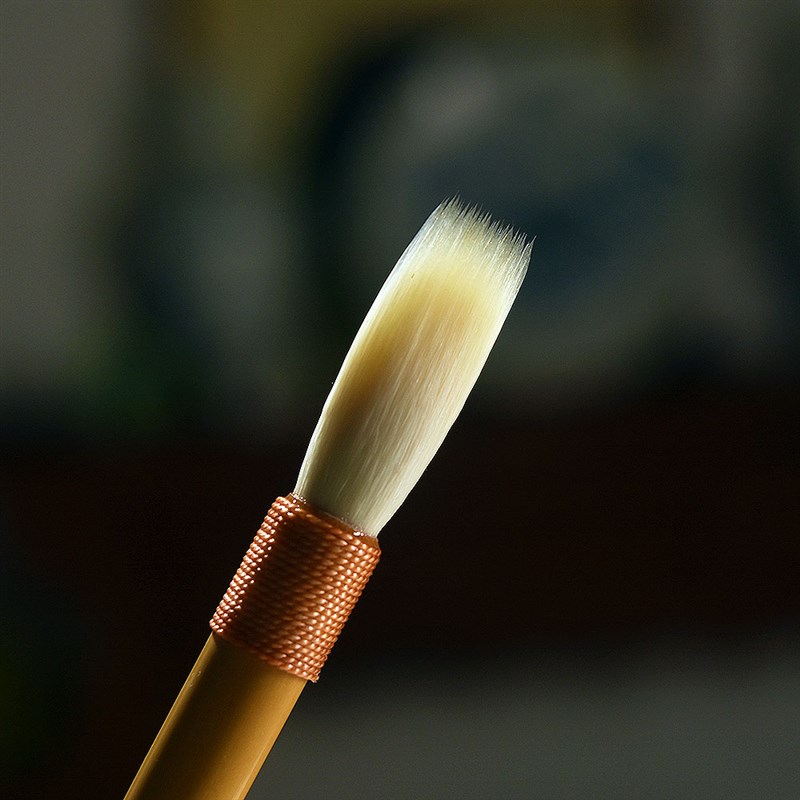 宿羊光锋纯羊毫毛笔颜真卿楷书行草篆隶专业级毛笔装中楷创作笔