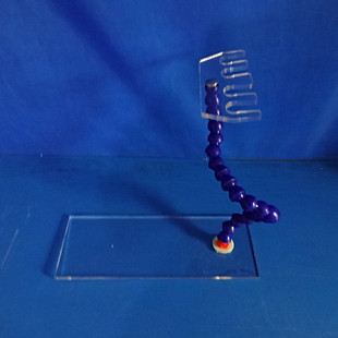 新型麻醉呼吸回路管架 万向型可旋转医院用蓝色螺纹管支架可