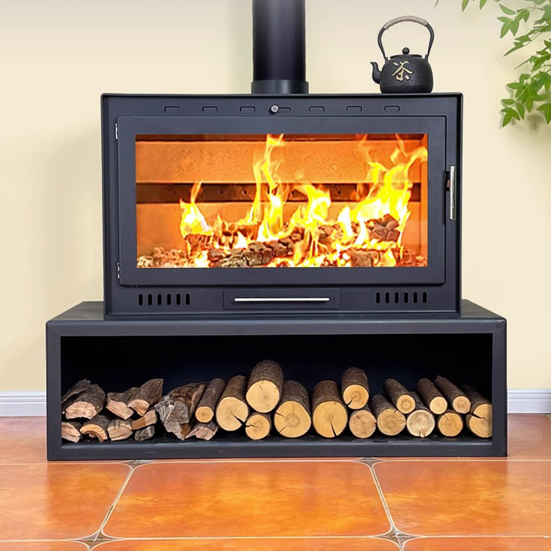 欧式壁炉真火燃木柴家用取暖农村别墅客厅嵌入式三面观火烤炉装饰
