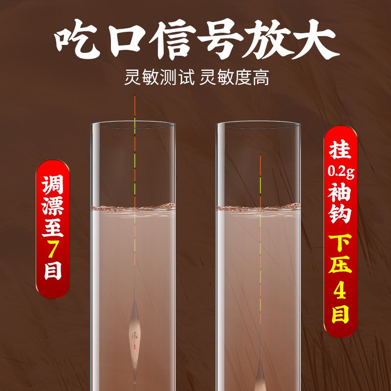 小凤仙芦苇细尾夜光漂电子漂高灵敏醒目浮漂日夜两用轻口鲫鱼鱼漂