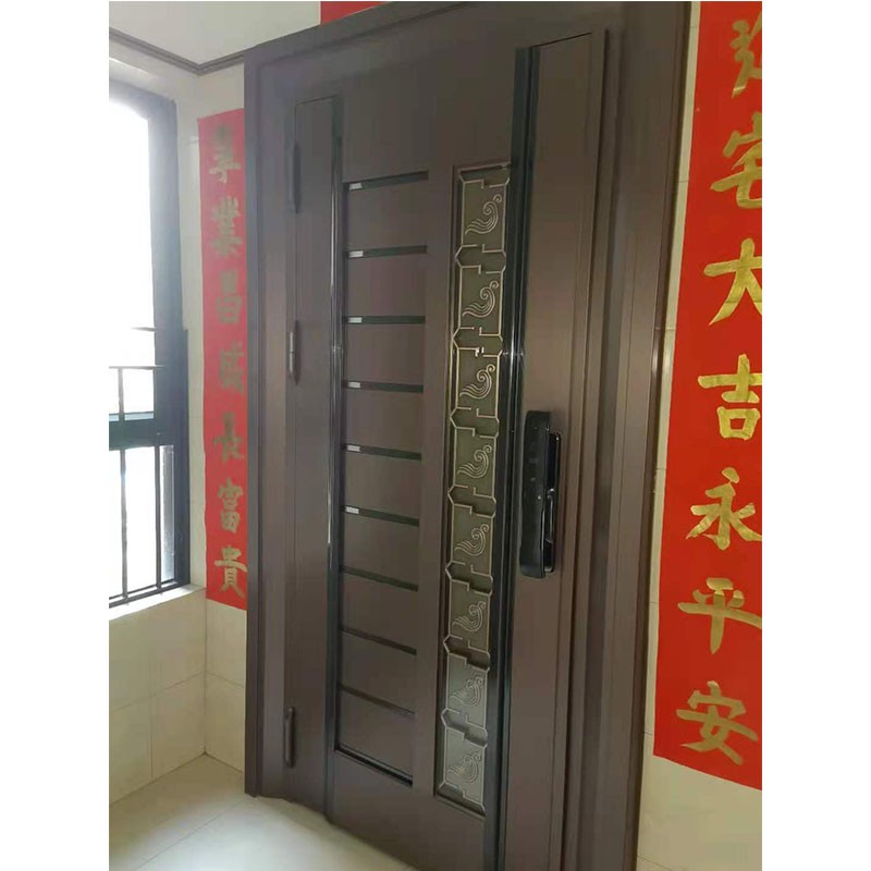 30不锈钢单门韩式门家用安全入户门农村别墅进户大门防盗门加厚