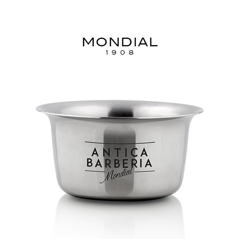 MONDIL1908男士手动剃须膏皂起泡碗镀烙金属意大利