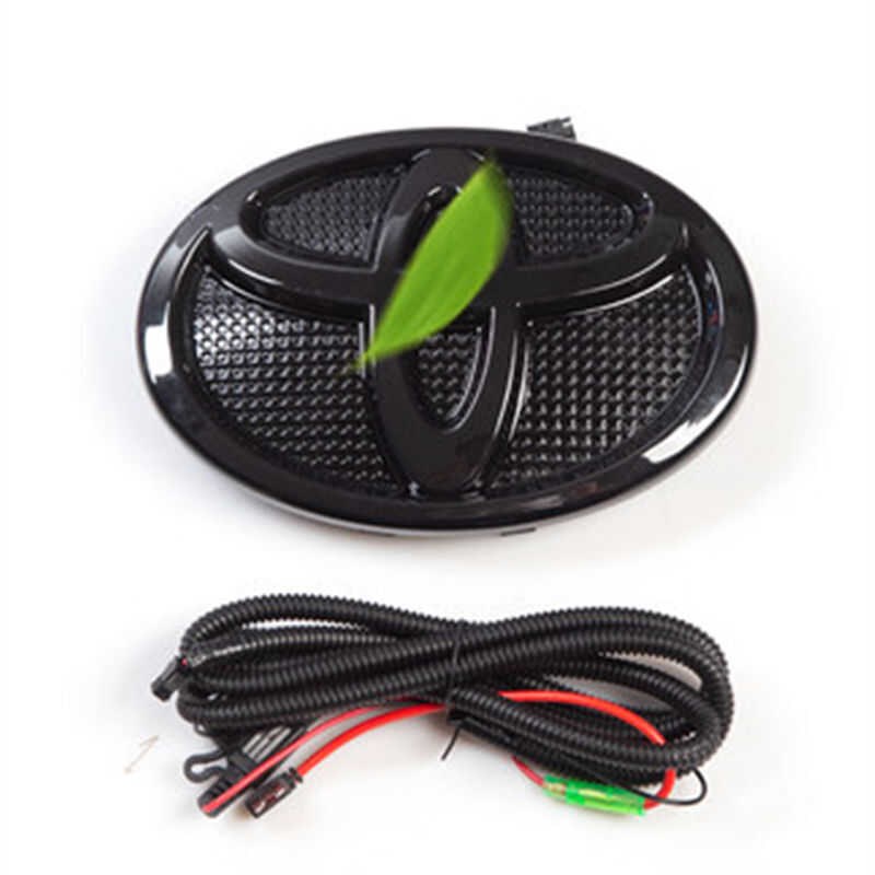 适用18-20款霸道普拉多带灯中网车标熏黑酷路泽发光LED带灯水晶标