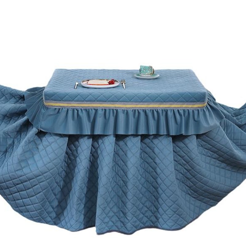 新款烤火炉桌罩冬季正方形加厚加绒麻将机四方桌取暖电暖炉子罩套