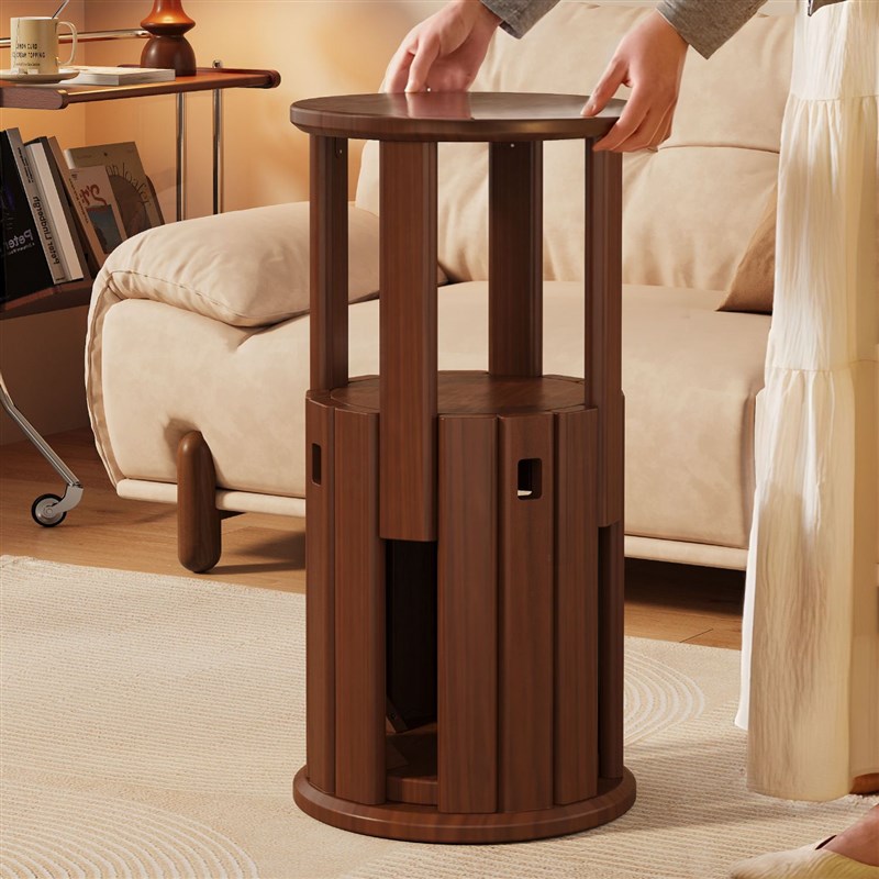 叠叠乐凳子实木圆凳子可叠放茶几组合凳可移动小边几餐桌凳叠叠乐