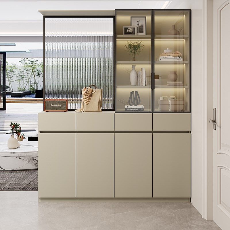 入户玄关柜现代简约客厅柜酒柜家用门口鞋柜一体屏风隔断柜门厅柜
