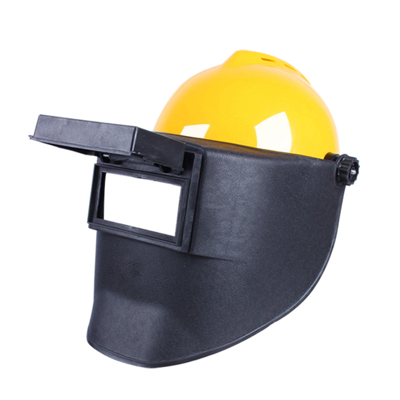 高空面罩配安全帽氩弧焊接防护全脸部头戴自动变光色电焊帽工面屏