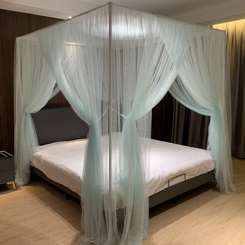 四门蚊帐2023新款高级宫廷落地支架家用卧室牀幔公主风简约加密