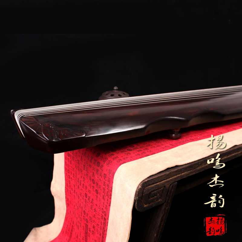 【扬鸣古琴】老匠人纯手工制作百纳伏羲古琴纯生漆 送古琴桌凳