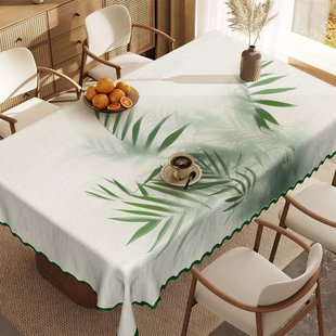 新款超好看的清新棉麻桌布布艺厚实防水防油免洗茶几餐桌专用定制