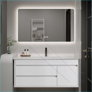 洗手洗脸台盆柜陶瓷一体66/76/86cm96/106/116厘米岩板浴室柜定制