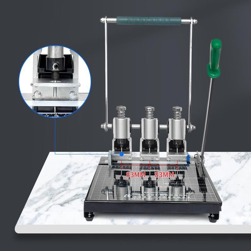 慧梦QD-A手动三孔打孔机档案装订机打孔切纸机人事档案打孔装订机