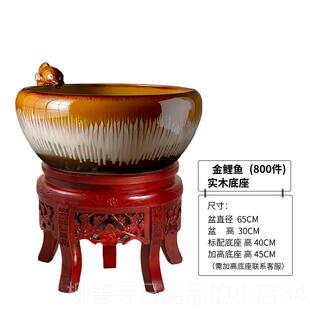 正品景镇陶缸鱼仿古养鱼盆特瓷大乌龟睡莲碗莲盆荷德花缸家居客厅