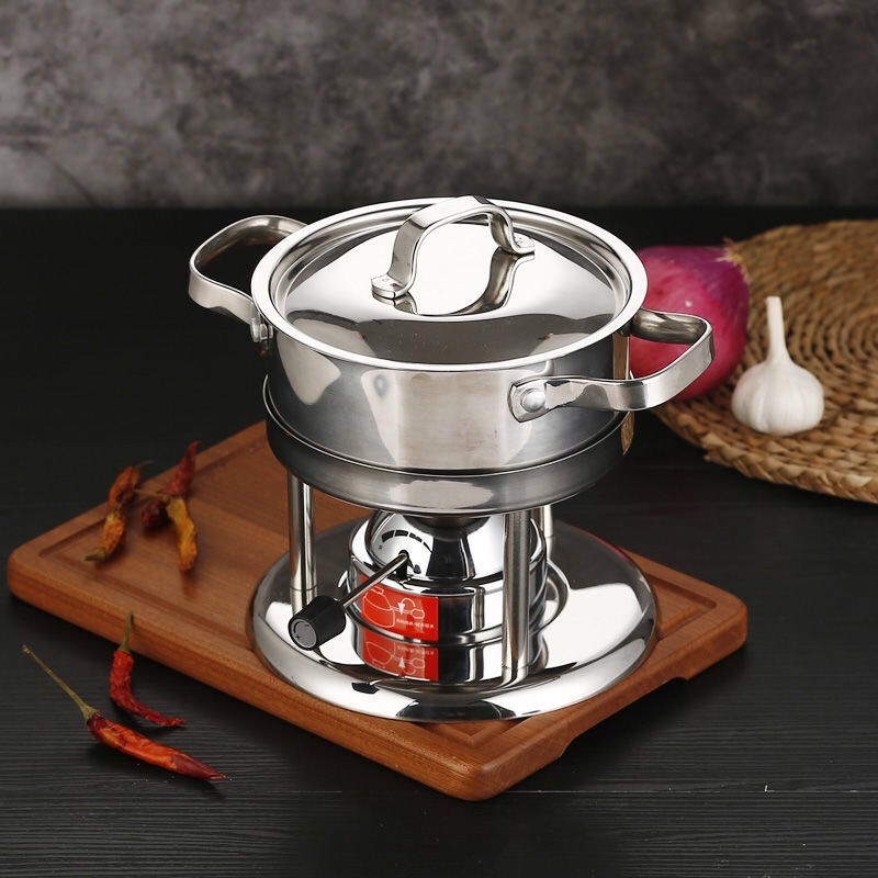 商用高大尚瓦斯炉充气炉加厚304不锈钢欧式小火锅可调单人锅一人